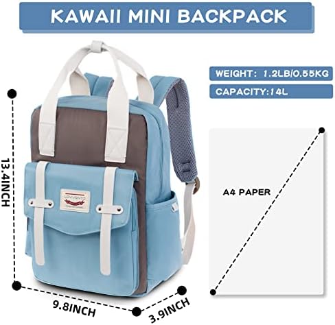 Lovvento Kawaii Slatka ruksaka za djevojku Vintage 13 Laptop ruksak lagan mali ruksak za žene Casual Daypack