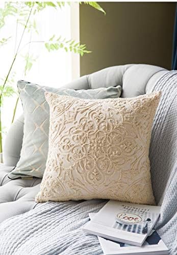 Dokot jastučni jastučni jastuk pokriva kvadratni jastuk za jastuk pamuk sa patentnim zatvaračem za kućni ukras 20x20 inča