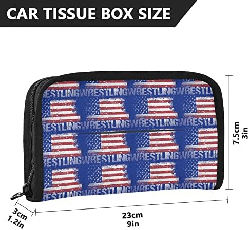 Držač za automobilski tkivo hrvanje-američko-zastava-hipster tkivo dispenzera salveta za držač salveta