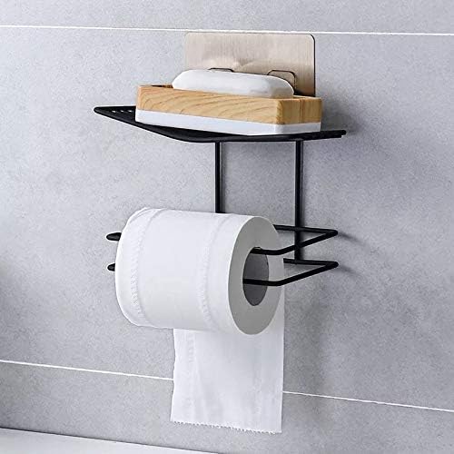 Wodmb držač za salvete ljepljivi držač toaletnog papira Set pribora za kupaonicu mat crni papirni držač