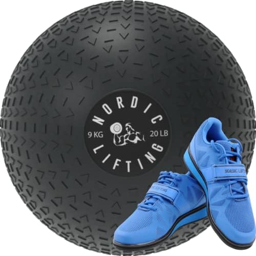 Nordic Lifting Slam Ball 20 lb paket sa cipelama Megin veličine 8.5-plava