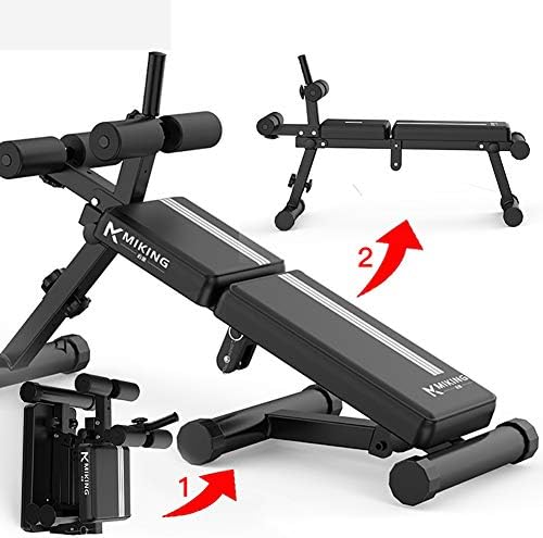 Dulplay za cijelo tijelo za tijelo, bučice fitness težina, podesiva sklopiva klupa sjedi nagib pad opreme za vježbanje crna 140x30x85cm
