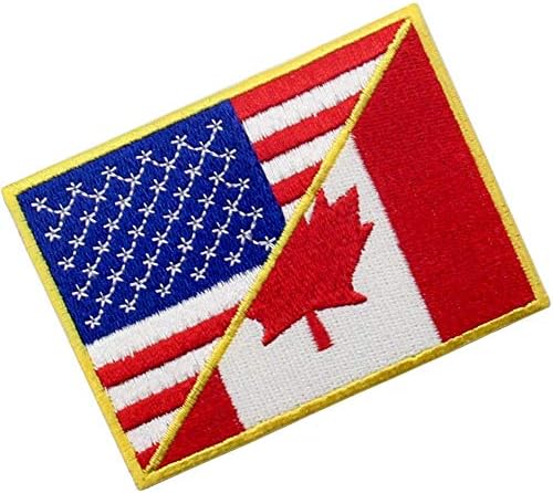 SADa American United State Canada zastava zastava vezene aplikacije za šištanje na grb, crveno i crno