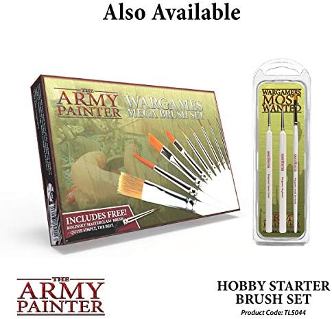 Army Painter Hobby Brush Starter Set-minijaturni mali Set četkica za farbanje od 3 četke za akrilne boje-uključuje