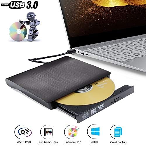Prijenosni USB 3.0 vanjski DVD CD gorionik optički pogon, za Windows 10 8 7 XP Vista Apple Mac OS Laptop