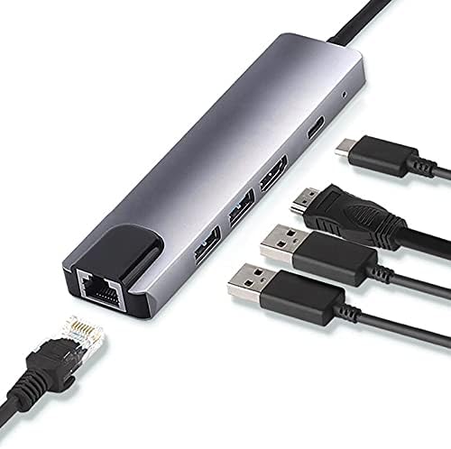 Konektori 5-u-1 USB 3.0 Tip-C Hub na Adapter 4K Thunderbolt 3 USB C Hub sa Hub RJ45 TF SD čitač
