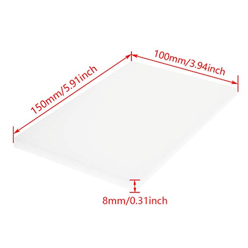 Bettomshin plastična ploča za rezanje mat utiskivanje probijanja čekića White za DIY kožni zanatski alat 150 x 100 x 8mm 1pcs