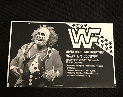 Doink Clown 1993 HASBRO Bružilica za hrvanje potpisala je autograpnuta bio karticu - hrpe figurice