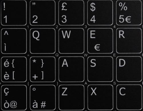 Italijanska naljepnica za crnu pozadinu tastature za desktop, laptop i bilježnicu