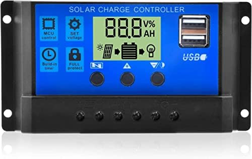 Diymore Solar Charge Controller 30a Solar Panel Charge Controller,12v/24v Solar Panel battery Controller