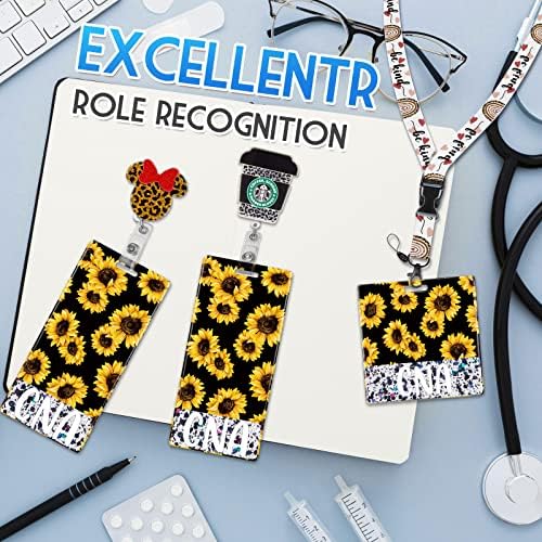 Plifal CNA Certified Nurse Aid Badge Buddy Card Holder pribor za njegu suncokretova vertikalna lična oznaka