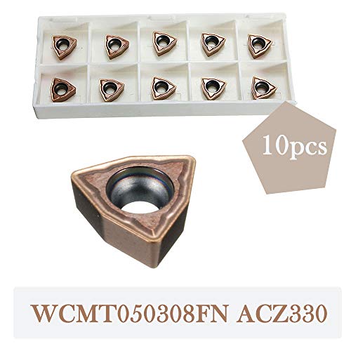 10kom / kutija karbidni umetci, WCMT050308FN ACZ330 sečivo rezač sečivo Strug tokarski alati sa