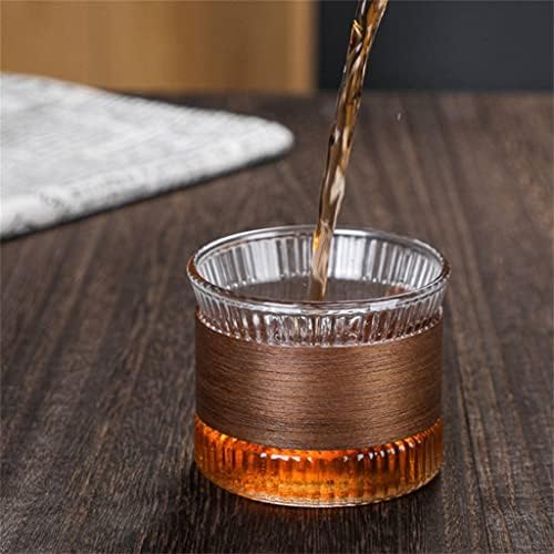 Seijy, otporna na čaša otporna na čašu Espresso šalica za kafu s bambusovim rukavima pivo za pivo