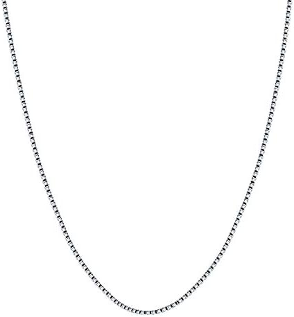 Boruo 925 Sterling Silver Box lančić ogrlica, 1mm 1.5 mm čvrsta italijanska kopča za jastoga bez nikla