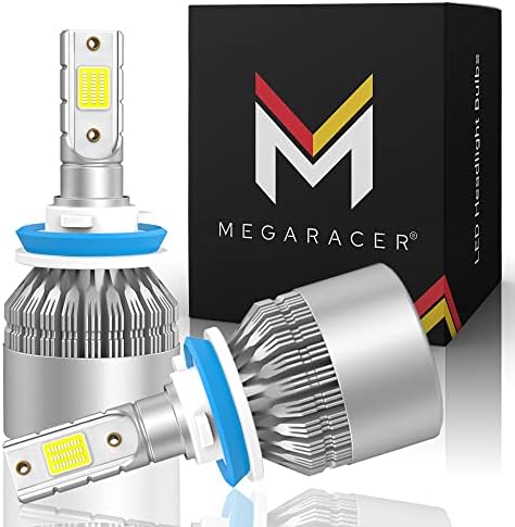Mega Racer H11 / H8 / H9 / H16 LED žarulje - 6000k Diamond White, 12V 40W 8000 Lumens, Premium Quality LED čips, IP68 Vodootporna ocjena, za nisku gredu, zamenu magle, paketiranje 2