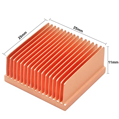 2pcs čisti bakar hladnjak 0,98 x 0,98 x 0,43 / 25 mm x 25mm x 11mm prekrivanje hlađenja hladnjaka za elektronički čip IC MOS 3D raspršivanje topline