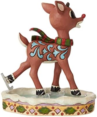 Enesco Rudolph The Red-nosene jelene tradicije od Jim Shore Figurica klizanja, 6,3 inča, višebojna