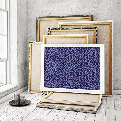 Plavi Leopard Print Round Beads Diamond painting Kit full-Drill platno Art sa okvirom Home Wall Decor poklon