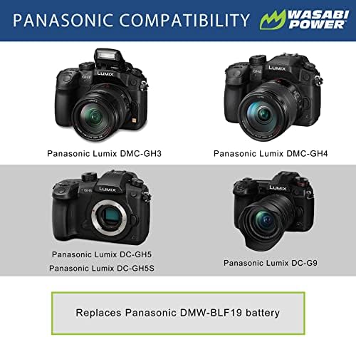Wasabi Električna baterija za Panasonic DMW-BLF19 i Panasonic Lumix DMC-GH3, DMC-GH4, DC-GH5, DC-GH5, DC-G9