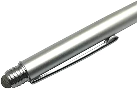 Boxwave Stylus olovka Kompatibilna sa Trimble T100 - Dualtip Capacitiv Stylus, Fiber TIP disk Tip kapacitivnog olovke za Trimble T100 - Metalno srebro