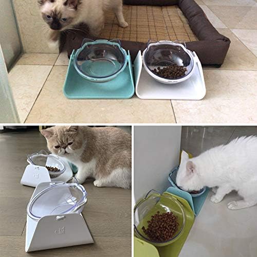TINTON LIFE Podesiva prozirna nagnuta posuda za zdjelu sa podignutim postoljem za mačke kućne ljubimce