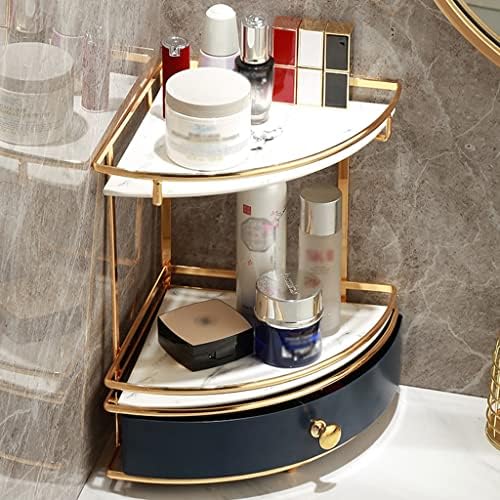 GLJ plutajuće police 2-sloj šminke parfemce, kozmetički organizator Skladišni stalak sa ladicama, za komoda, kontratop,