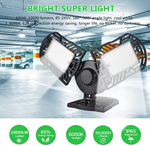 Urberna svijetla LED garažna svjetlost, garažna svjetla stropna LED, tri sjajna svjetlost za