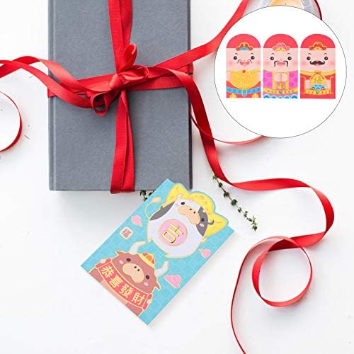 SOIMISS Kineski pokloni 30kom kineske novogodišnje novčane koverte 2021 crvene koverte Mini Ox Nova Godina Lucky Hong Bao za Proljetni Festival predstavlja novogodišnje potrepštine kineske crvene koverte