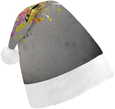 Muzički Grunge sa sprejom Božić šešir Santa šešir Funny Božić kape Holiday Party kape za žene