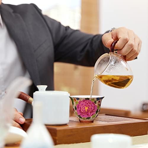 Doitool White Earmera za keramičku čaj čavlica Sake Cup: Vintage Porculan cvjetni kung FU čaj posluživač za čaj Retro pića čaša za kuhanje japanske čaše za pivke keramičke pivo