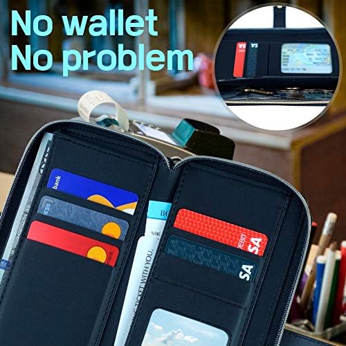 Qoosan Galaxy Note 20 novčanik poklopac Slučaj za žene, držač kartice slota Cash Pockets Zipper Snap