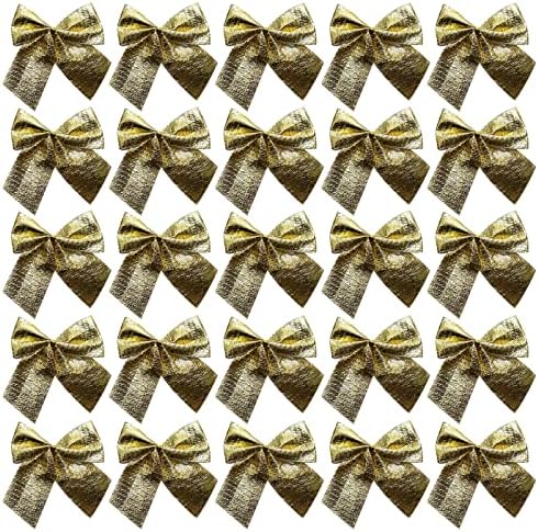 60pcs 2 inčni mini zlatni sjajni Twitter Tiwine lukovi vrpce za obrtni obrtni obrtni obrtni i ukrasi za omota poklona