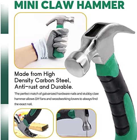 Keadic 423 kom Nail Hammer hardverski komplet sadrži pocinčane eksere 8oz Mini Claw Hammer držač