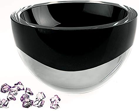 Badash Penelope Crystal Bowl-6 Evropska usta vazduh bez olova kristalno staklo zdjela u Amber za slatkiše, mente, matice, grickalice & Veliki Home Decor poklon