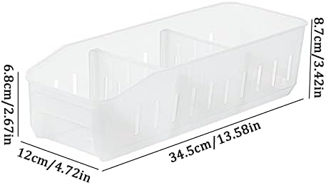 Dbylxmn plastični frižider i ostava velika podijeljena sa ručkama modularna kutija za skladištenje hrane za skladištenje