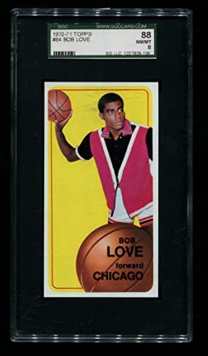 TOPPS 1970 # 84 Bob Love Chicago Bulls SGC SGC 8.00 Bulls Južni univerzitet i A & M fakultet