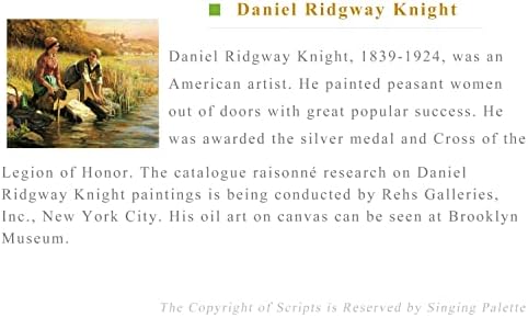80-1500 dolara ručno oslikali nastavnici umjetničkih Akademija - 6 uljanih slika zamišljena zemljakinja Daniel Ridgway Knight Flowers Riverside Art Decor na platnu - poznati radovi 01