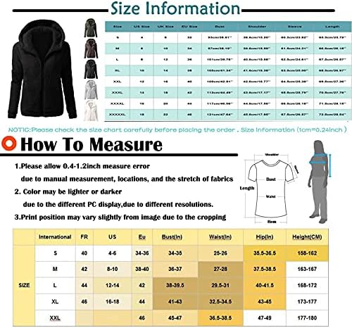 Jxqcwy duksevi kaputi za žene Zimske tople ugodne fliske jakne plus size čvrste patentne patentne boje