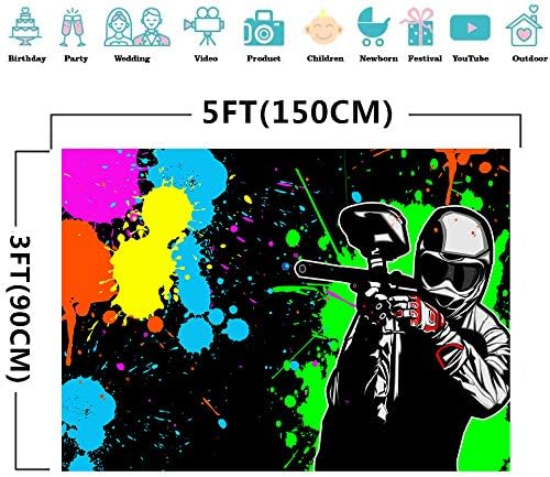 Pozadina igre za snimanje Fhzon 5X3FT nered Splatter Art Party šareni Grafiti pozadina za fotografiju