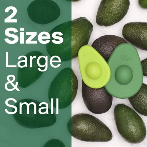 Hrana Huggers avokado Huggers 2pc Silikonski za višekratnu upotrebu avokado Savers sa Pit Storage / BPA besplatno, Perilica posuđa sigurno držač | veliki & amp; mali Set