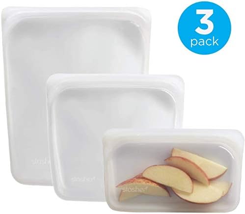 Silikonska torba za hranu za višekratnu upotrebu, torba za sendviče, torba za užinu i torba od 1/2 galona, sous