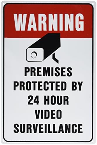 Znak za VIDEO nadzor zaštićena imovina 24 sata upozorenje o sigurnosnoj zaštiti / Unutarnji / Vanjski/ 20