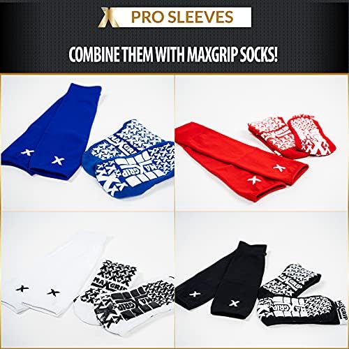 MAXGRIP Pro Soccer leg Sleeves čarape / kompresija za teleću potkoljenicu / visoka elastičnost vlaženje Fudbal Košarka Tru