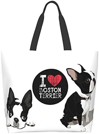 Slatka Bostonska torba za pse za žene torbe za višekratnu upotrebu Platnena torba za rame vodootporna za putnu