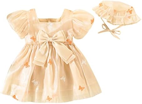 Kagayd haljina za malu djecu Djevojke male djevojčice kratki rukav Bowknot leptir Prints Ruffles princeza haljina