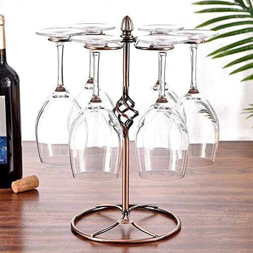 FEER CUP stalak za vino staklo za vino sa 6 kuka od nehrđajućeg čelika viseći stalak za stalak