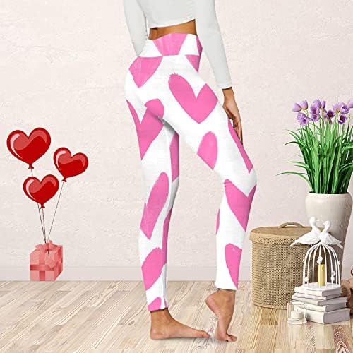 Yalfjv Yoga pantalone za Cutes veličine 10-12 ženske Yoga helanke slatke štampane Valentinove Ležerne
