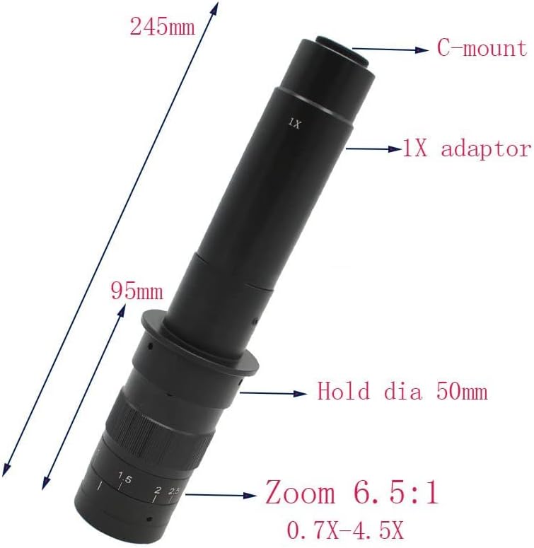 Laboratorijac mikroskop 600x zumiranje C-mount stakleni objektiv adapter 4.5x adapter za industrijsku kameru mikroskopske