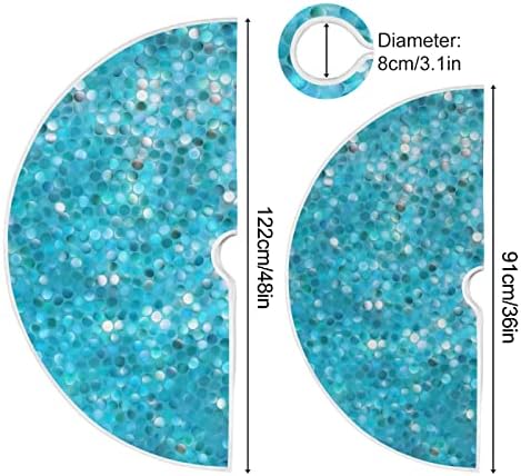 Oarencol Round Blue Mosaic Marble Christmas Drvo suknja 36 inčni Xmas Detalje za odmor