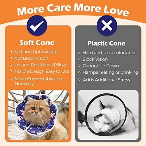 Comsaf Mali mekani ovratnik za oporavak mačaka, zaštitni podesivi kućni ljubimac za hirurgiju